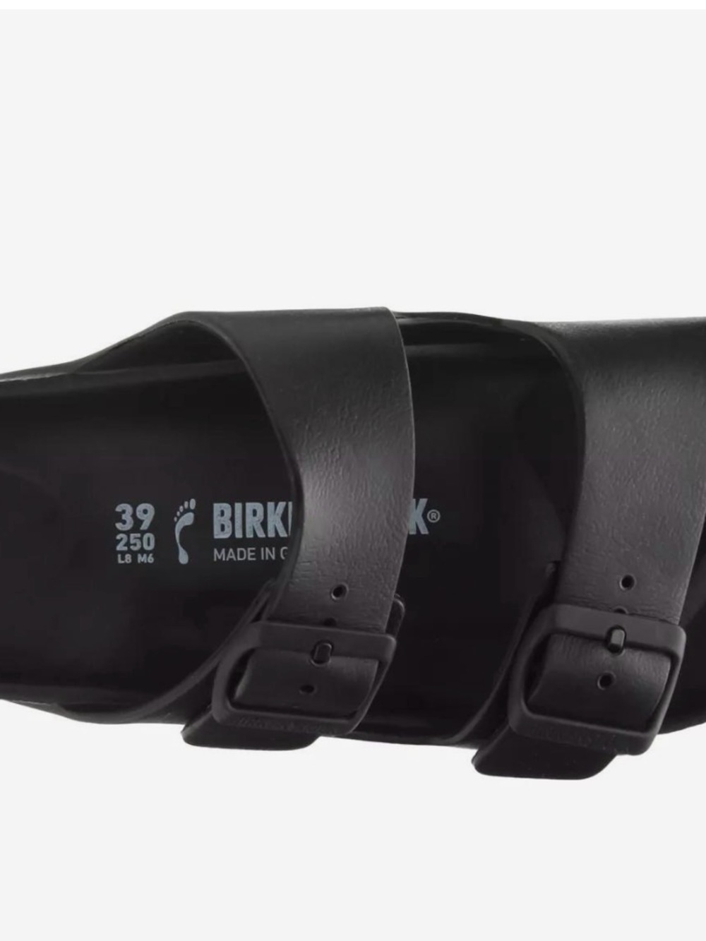 Black Birkenstock Double-Buckle Slide Sandals - Picture 4 of 4